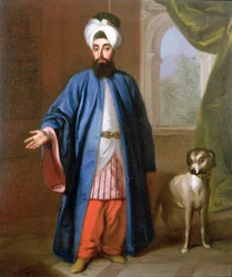 Porträt von Sahid Mehemet Effendi, Gesandter am schwedischen Hof, 1733